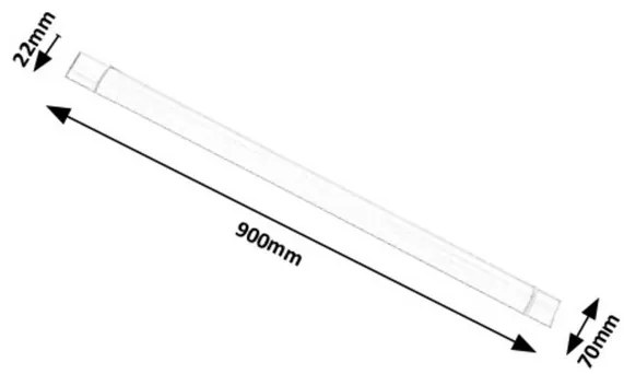 Rabalux LED svietidlo pod kuchynskú linku Batten Light 30W | 2400lm | 4000K | IP20 | 90cm