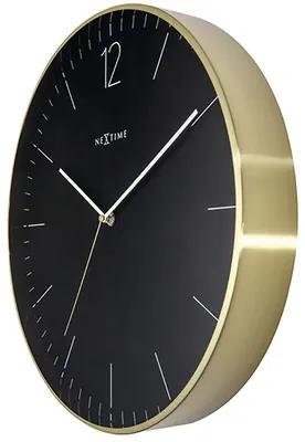Nástenné hodiny NeXtime Essential Ø40 cm čierne