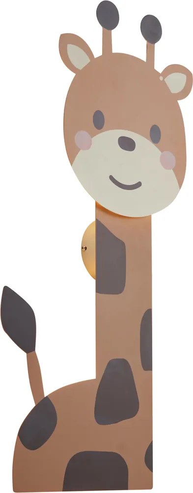 Detské nástenné svietidlo hnedé vrátane LED 3-stupňové stmievateľné - Gigi the Giraffe