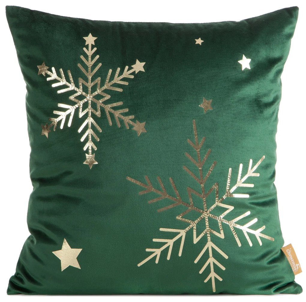 VIANOČNÁ DEKORAČNÁ OBLIEČKA NA VANKÚŠ ELEGANCE4 45X45 CM VZOROVANÁ