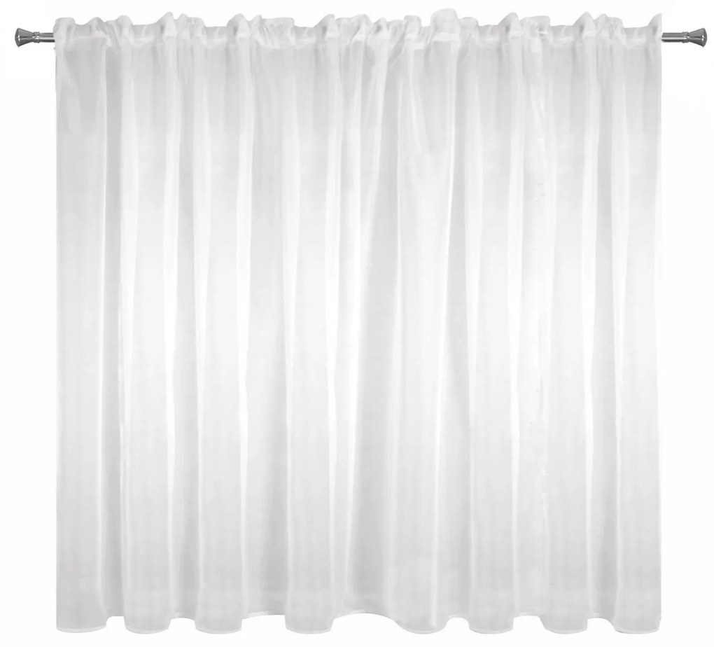 ZÁCLONA NA PÁSKE LUCY 400X150 CM BIELA