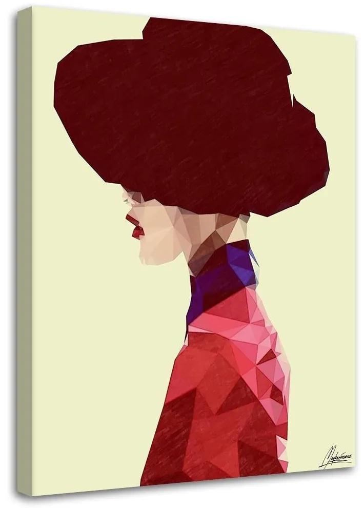 Gario Obraz na plátne Žena s klobúkom - Cantu Rozmery: 40 x 60 cm