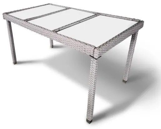 Záhradná ratanová zostava JANINA 17-dielna sedacia súprava sivá