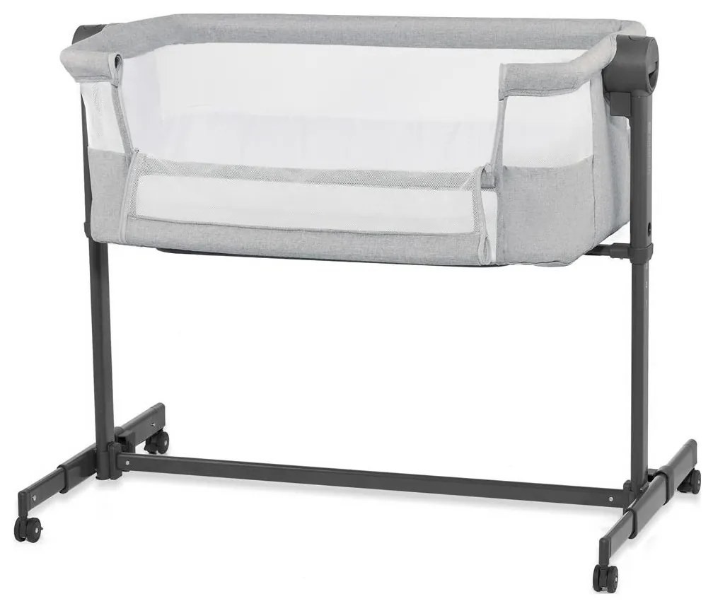 KINDERKRAFT - Detská postieľka NESTE UP 2 svetlošedá