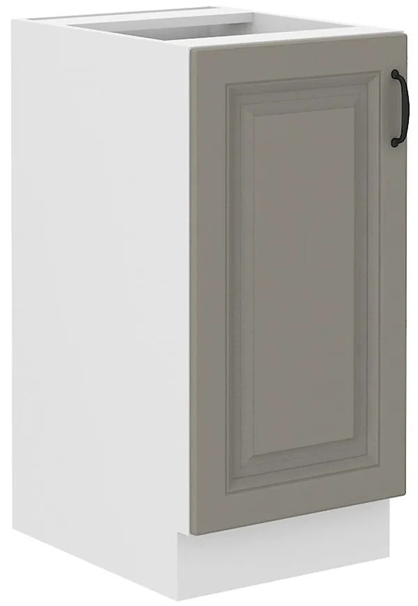 Kuchynská skrinka Stilo claygrey/biely 40d 1f bb