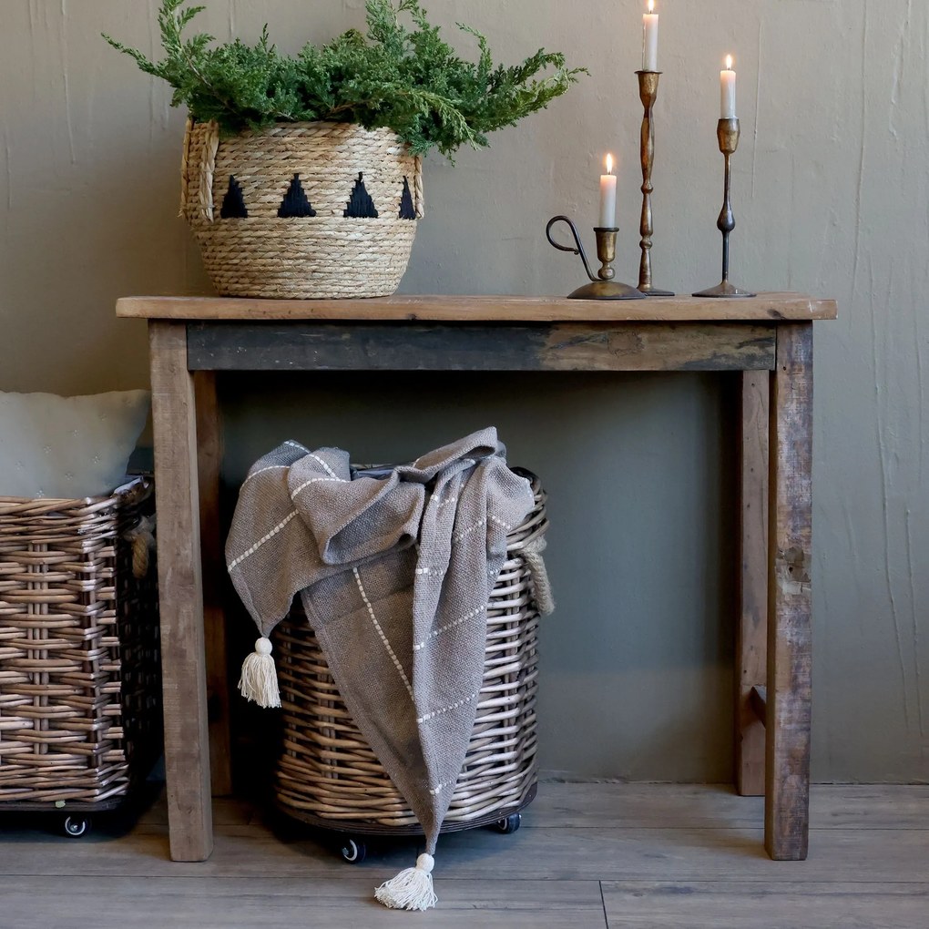 Hnedý antik konzolový stôl Grimaud z recyklovaného dreva Nature – 91*36*75 cm