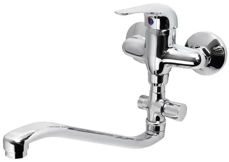 Aqualine, AQUALINE 35 nástenná umývadlová/vaňová batéria, rozteč 100mm, chrómová, 52140