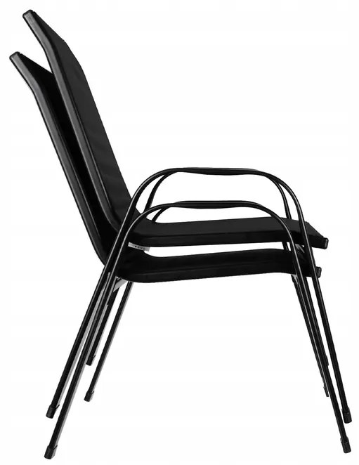 Gardlov 20707 Balkónový set stôl + 2 stoličky čierny