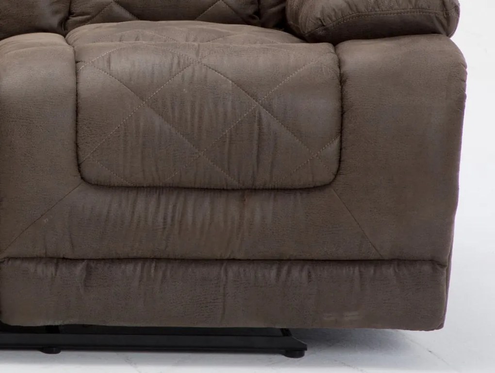 Trojsedák Oxford,  hnedá látka, funkcia el. polohovanie