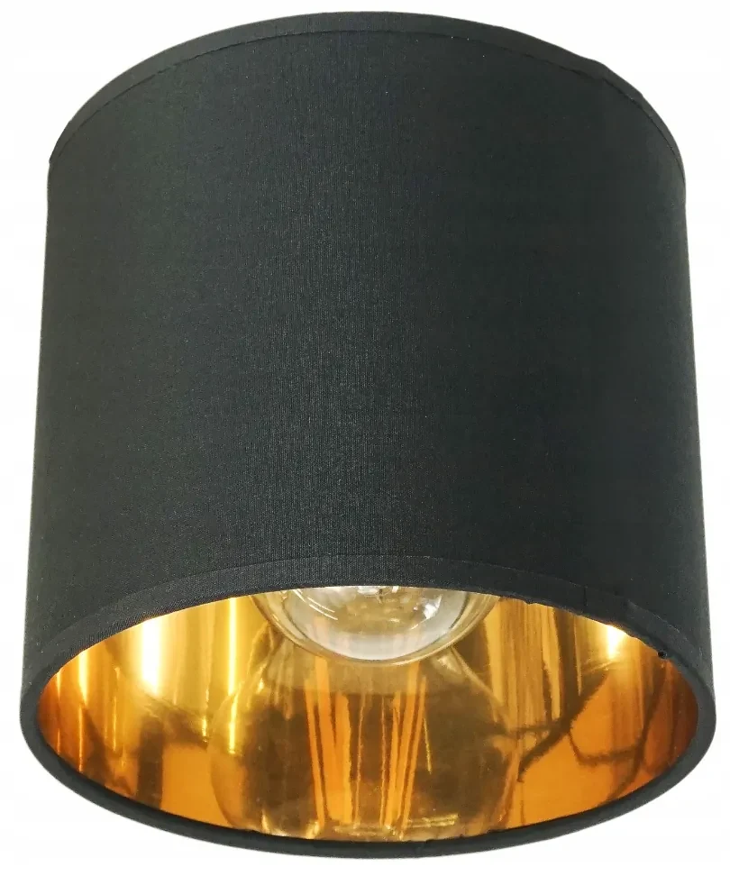 BERGE Závesné stropné svietidlo LED drevený trámový 2xE27 Luster Loft Lampshade Gold
