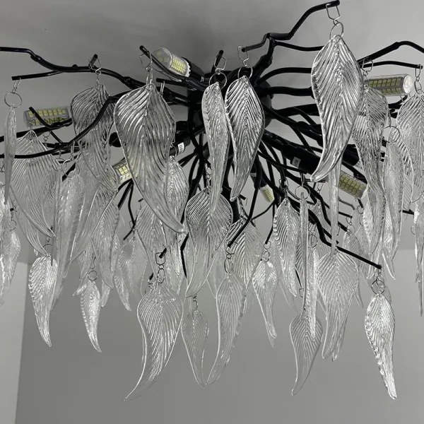 Krištáľový prisadený luster 10xG9/40W/230V čierna