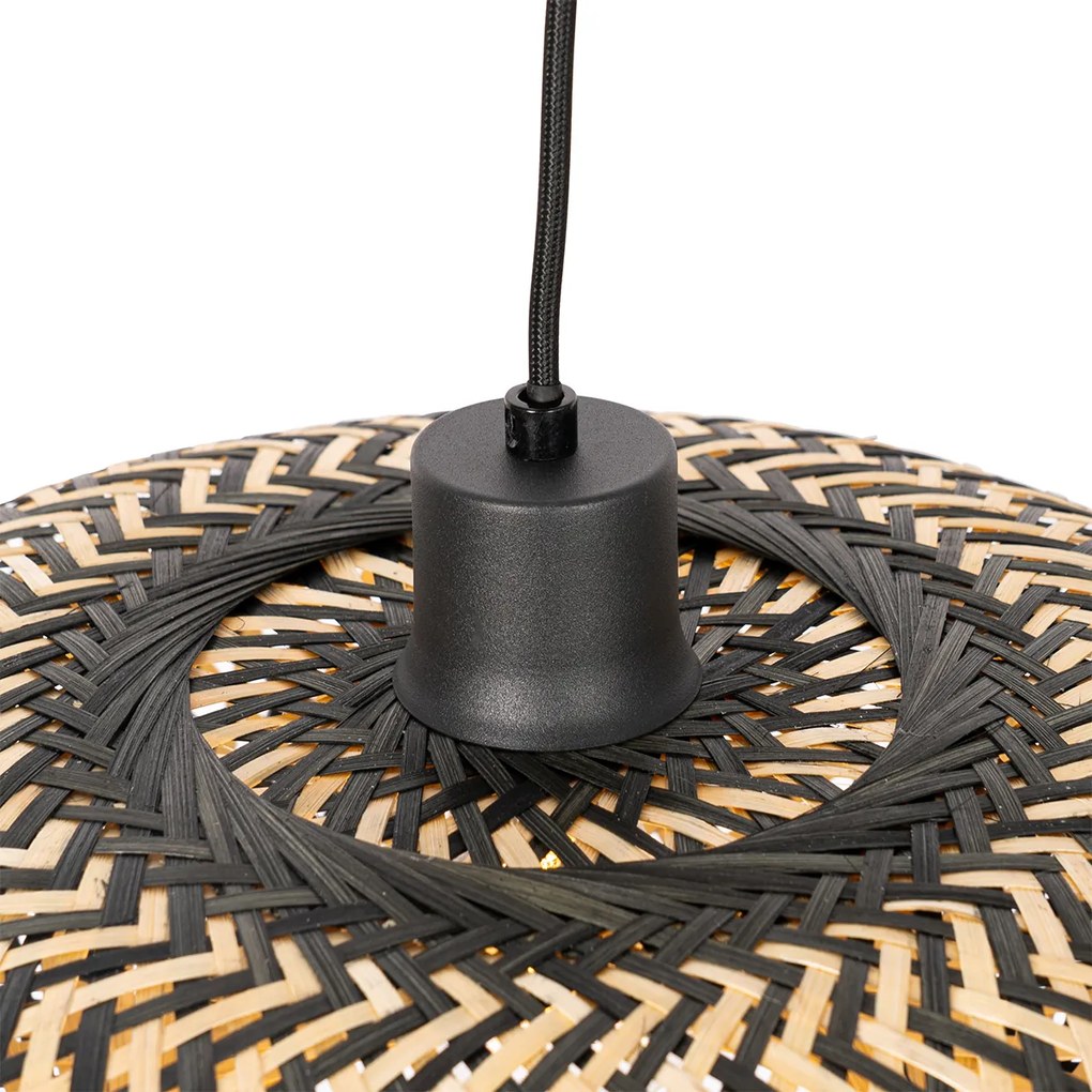 Orientálne závesné svietidlo čierny bambus 40 cm - Ostrava