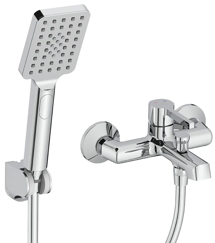 Laveo Alita, vaňová batéria s ručnou sprchovou súpravou, chrómová, LAV-BVA_011D