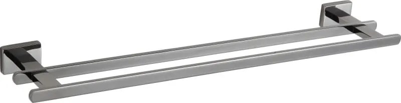 Mexen, Mexen Arno podwójny wieszak na ręcznik, black chrome - 7020725-73