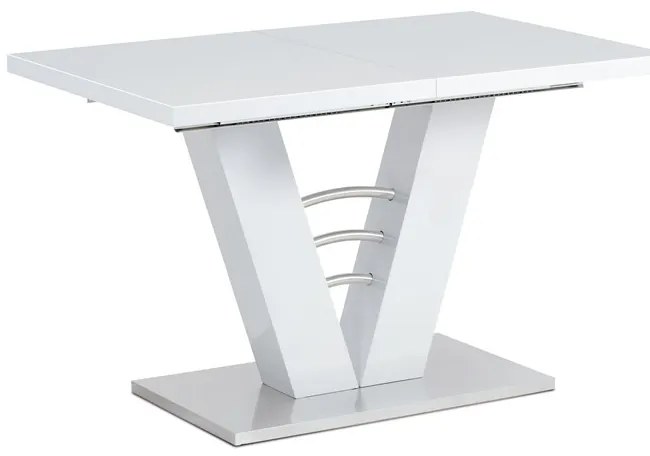 Autronic BONTEC Jedálenský stôl rozkladací 120-160x80 cm, mdf, biela, HT-510 WT Farba: Biela
