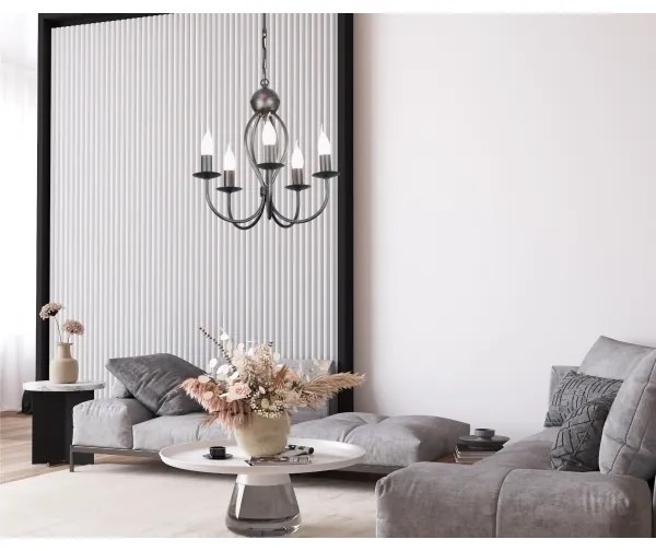 Luster na reťazi ARTHUR 5xE14/40W/230V