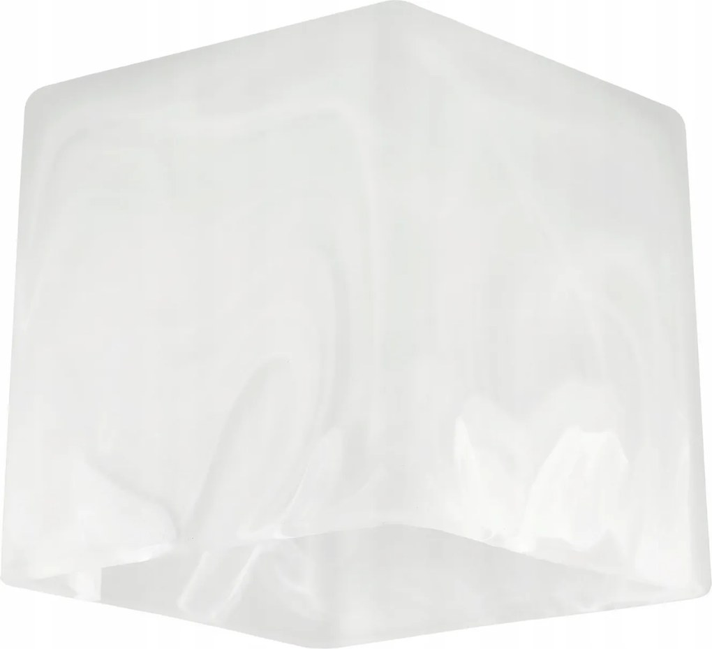 BERGE LED závesné stropné svietidlo, drevený trám, 3xE27, loft, mliečna kocka - biela