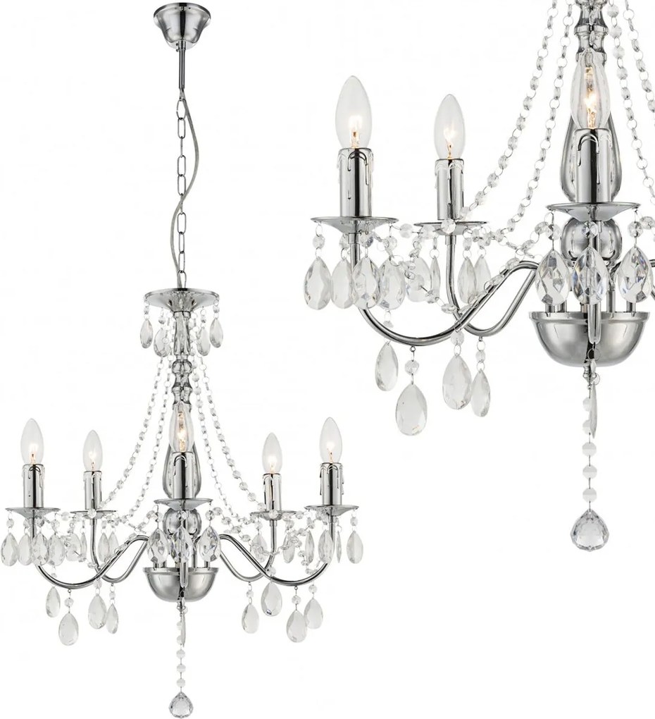 Toolight Toolight, stropné svietidlo 5xE14, EBT014-5CP, chróm, OSW-01249