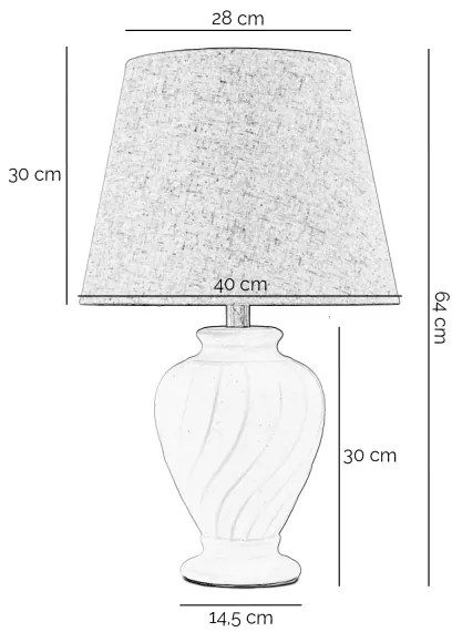 ONLI - Stolná lampa VORTICE 1xE27/22W/230V 64 cm krémová