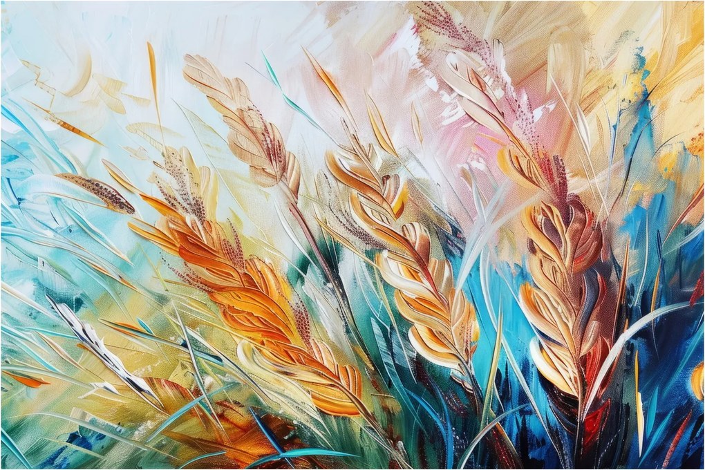 Obraz - Pšenica, abstrakcia (90x60 cm)