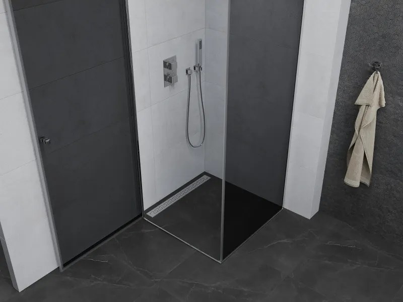 Mexen Pretoria sprchovací kút 70x70cm, 6mm sklo, chrómový profil-šedé sklo, 852-070-070-01-40