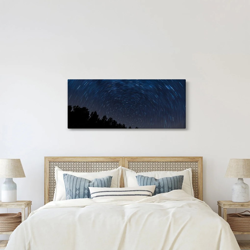Obraz nočnej oblohy (120x50 cm)