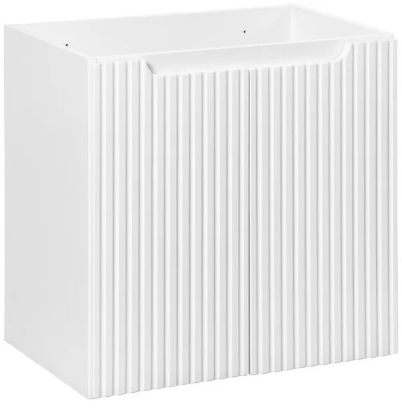 Závěsná skříňka Nova White Beyond s deskou a umyvadlem 60 cm bílá/dub evoke