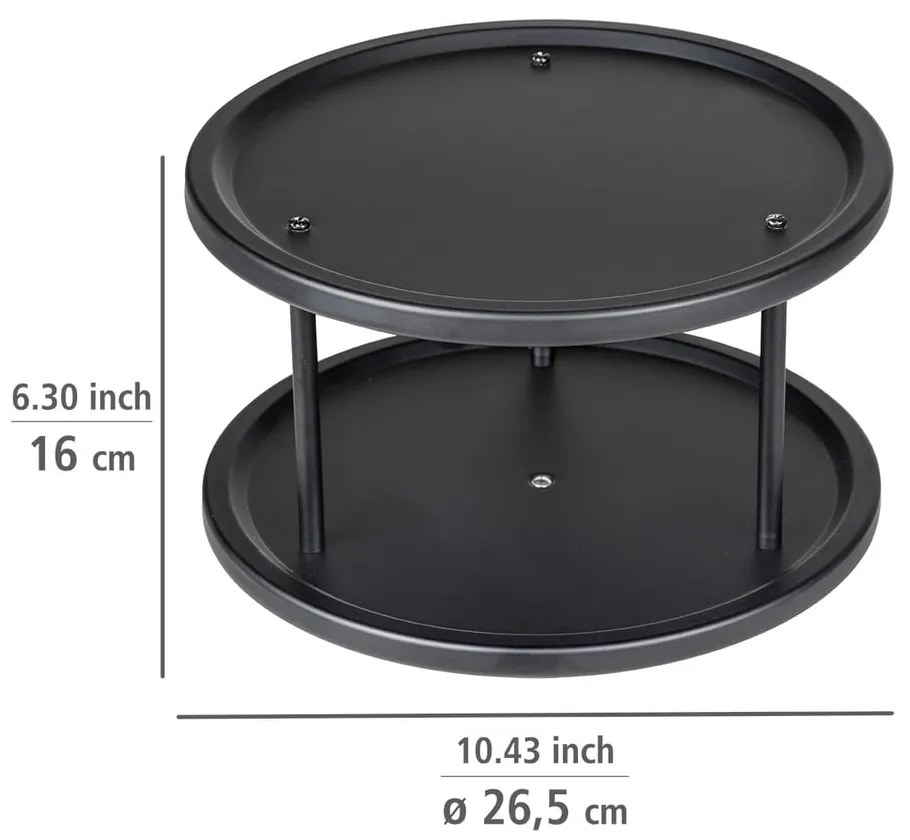 Čierny organizér na korenie Wenko Lazy Susan
