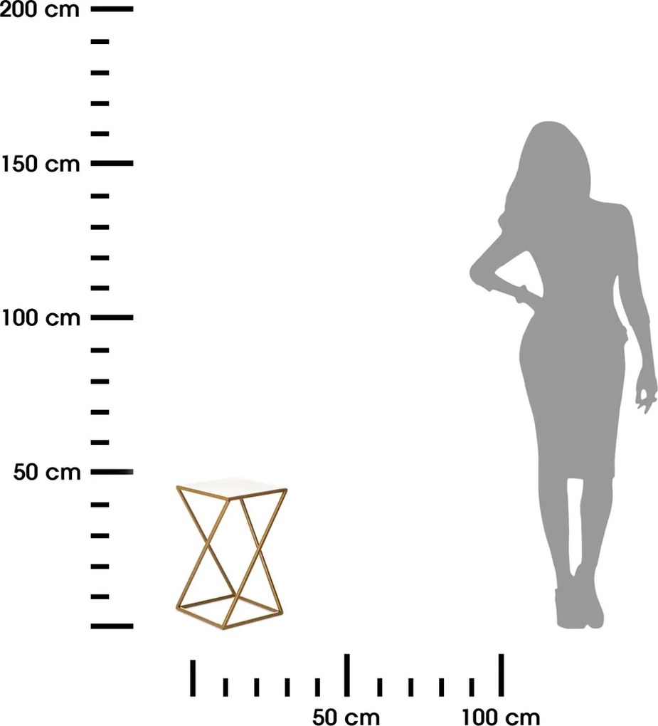 STOJAN NA KVETINÁČ LOFT4 40X24X24 CM ZLATÁ