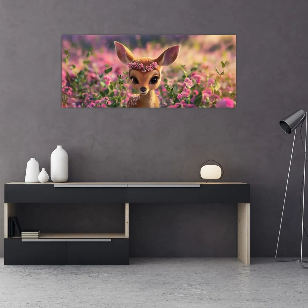 Obraz - Roztomilá srnčeka (120x50 cm)