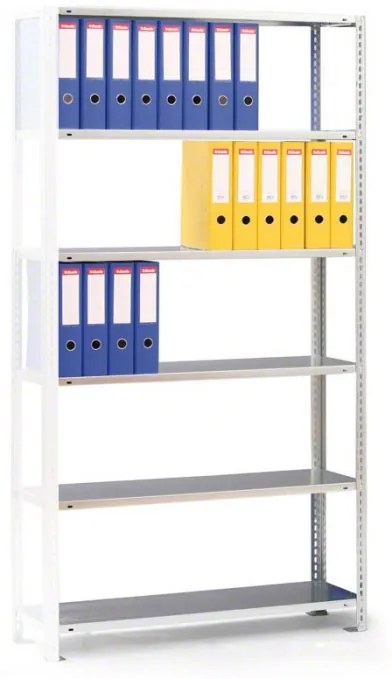 META Regál na zakladače COMPACT, 1850 x 750 x 300 mm, pozink, prídavný