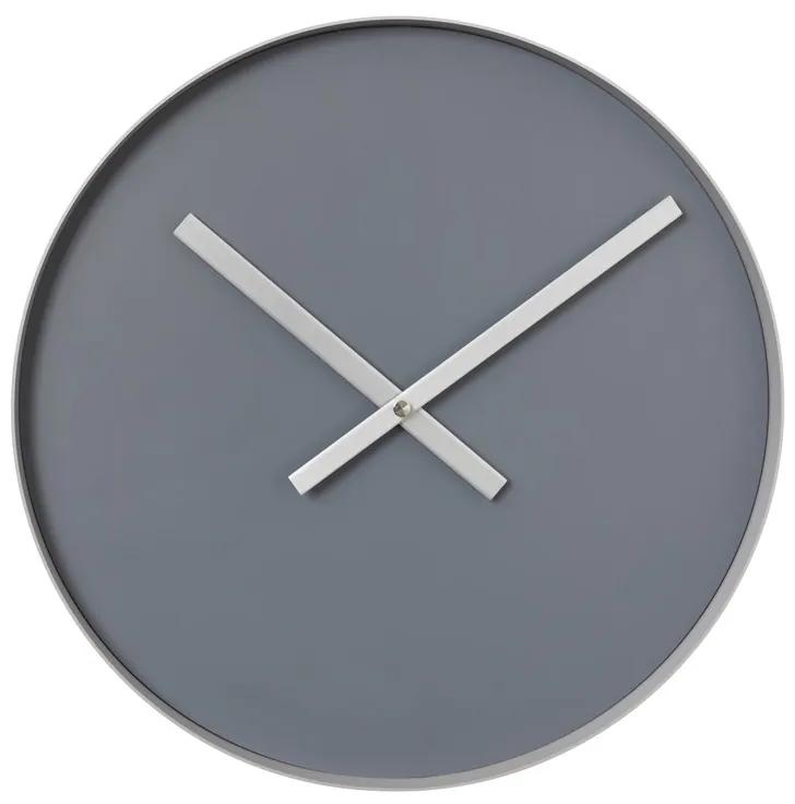 Nástenné hodiny RIM veľké šedé, P.40,5 cm, V.4 cm, Blomus, Priemer 40,5 cm, Výška 4 cm, fan-65911