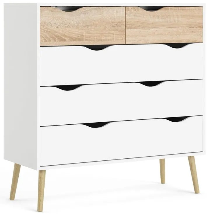 Biela komoda Tvilum Oslo, 99 x 101 cm