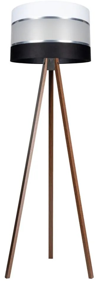 Stojacia lampa CORAL 1xE27/60W/230V hnedá/čierna/biela/chróm