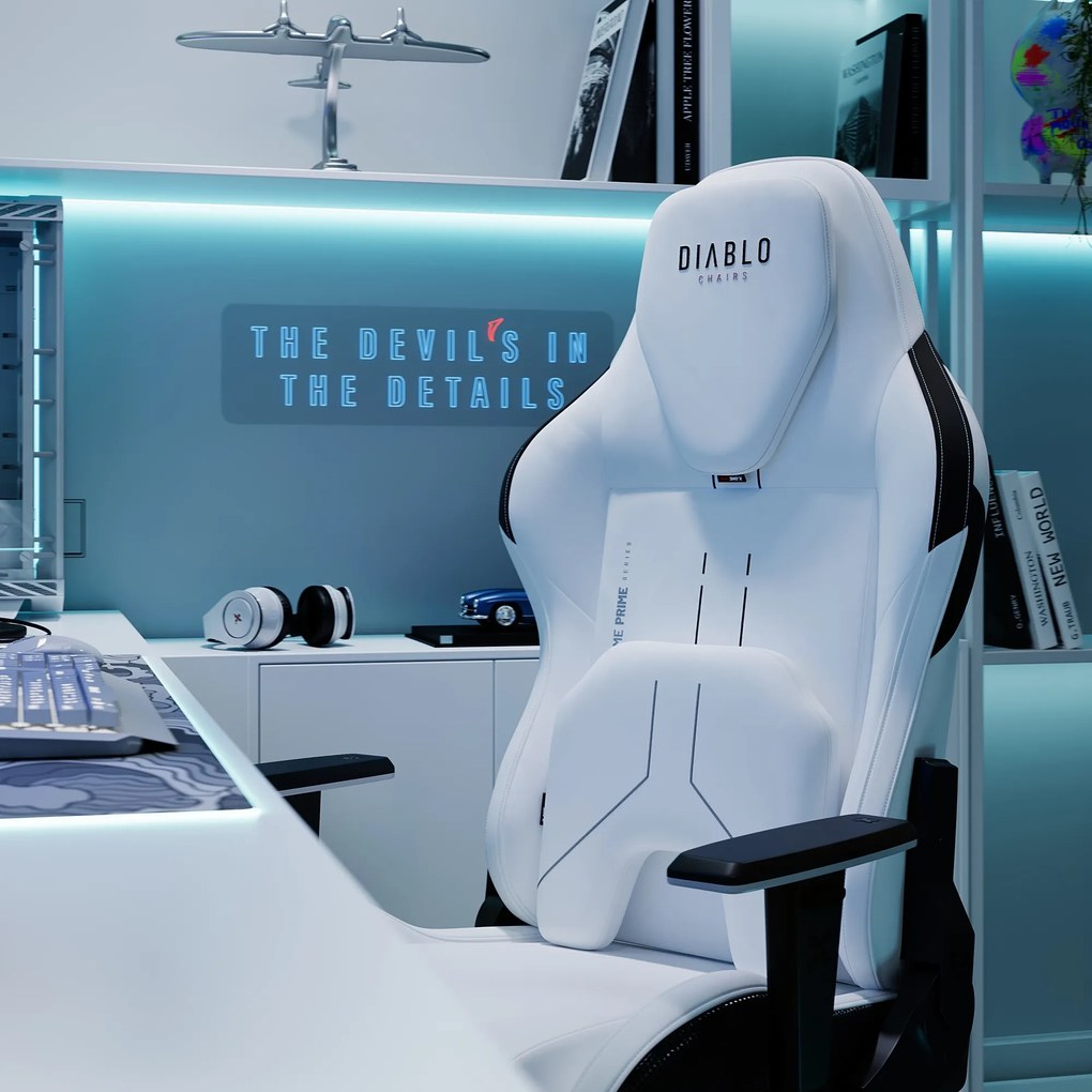 Herné kreslo biele Normal Size: Diablo X-One Prime Ghosted White