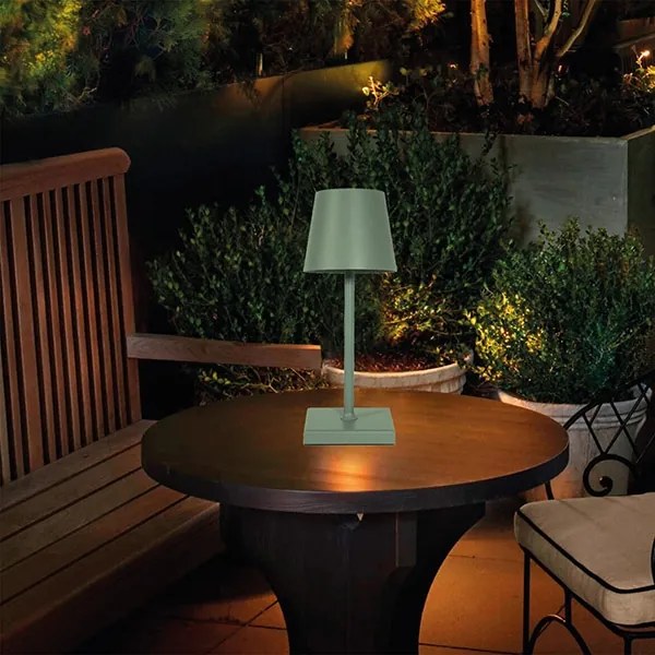 LED Stmievateľná nabíjacia dotyková stolná lampa LED/3,5W/5V 5200mAh zelená