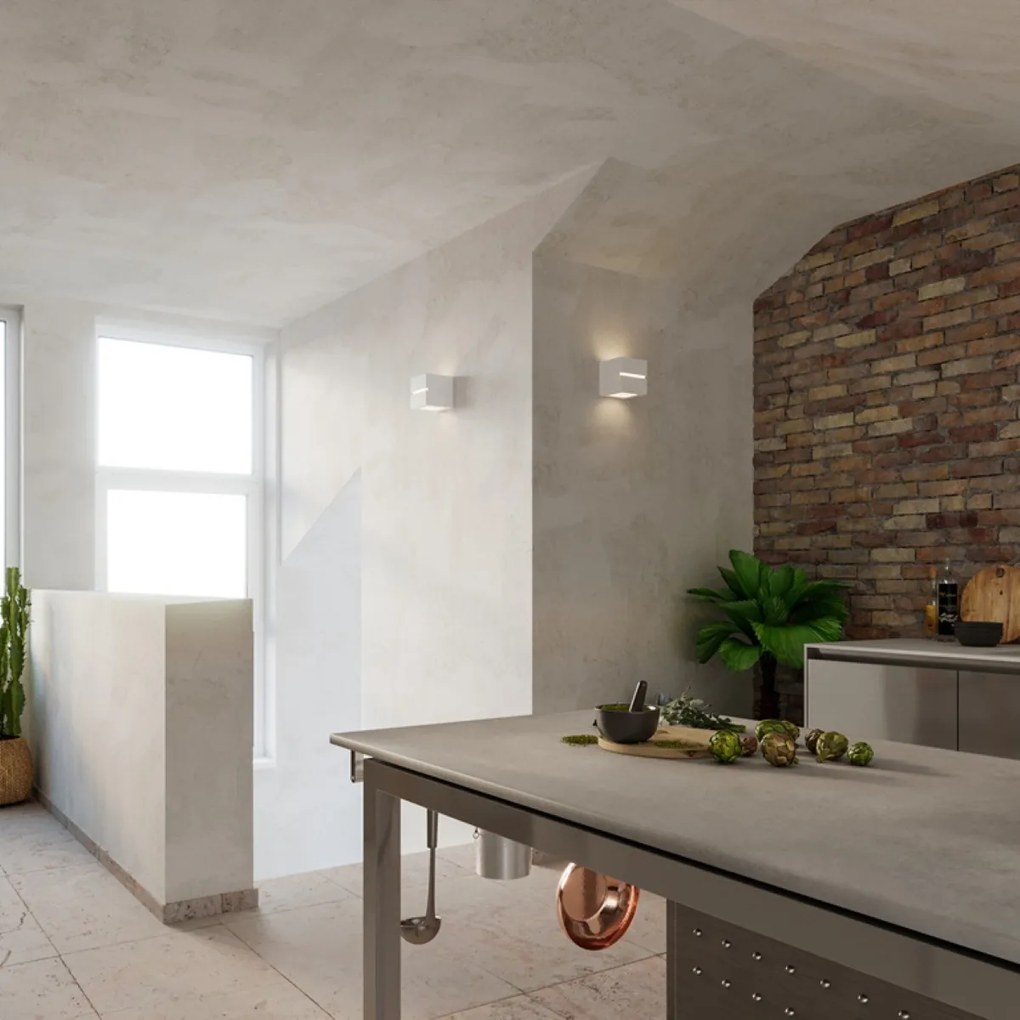 Nástenné svietidlo Leo Line, 1x biele keramické tienidlo