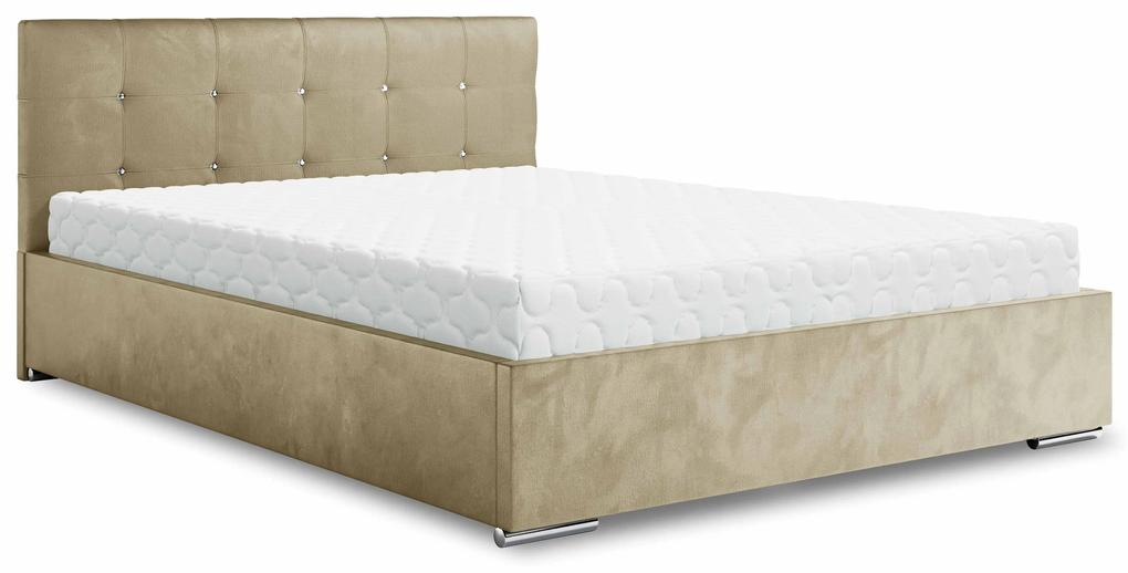 Manželská posteľ 180 cm Lonnie (béžová) (s roštom a úložným priestorom). Vlastná spoľahlivá doprava až k Vám domov. 1047100