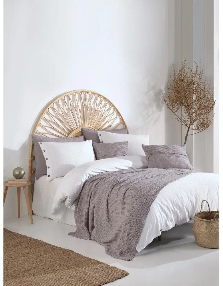 Biele obliečky na jednolôžko z bavlny Renforcé 140x200 cm Como Striped – Mila Home Luxury