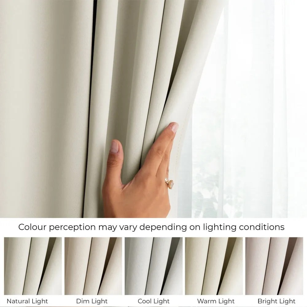 Krémový zatemňovací termo záves 140x270 cm Pleat – Restilo