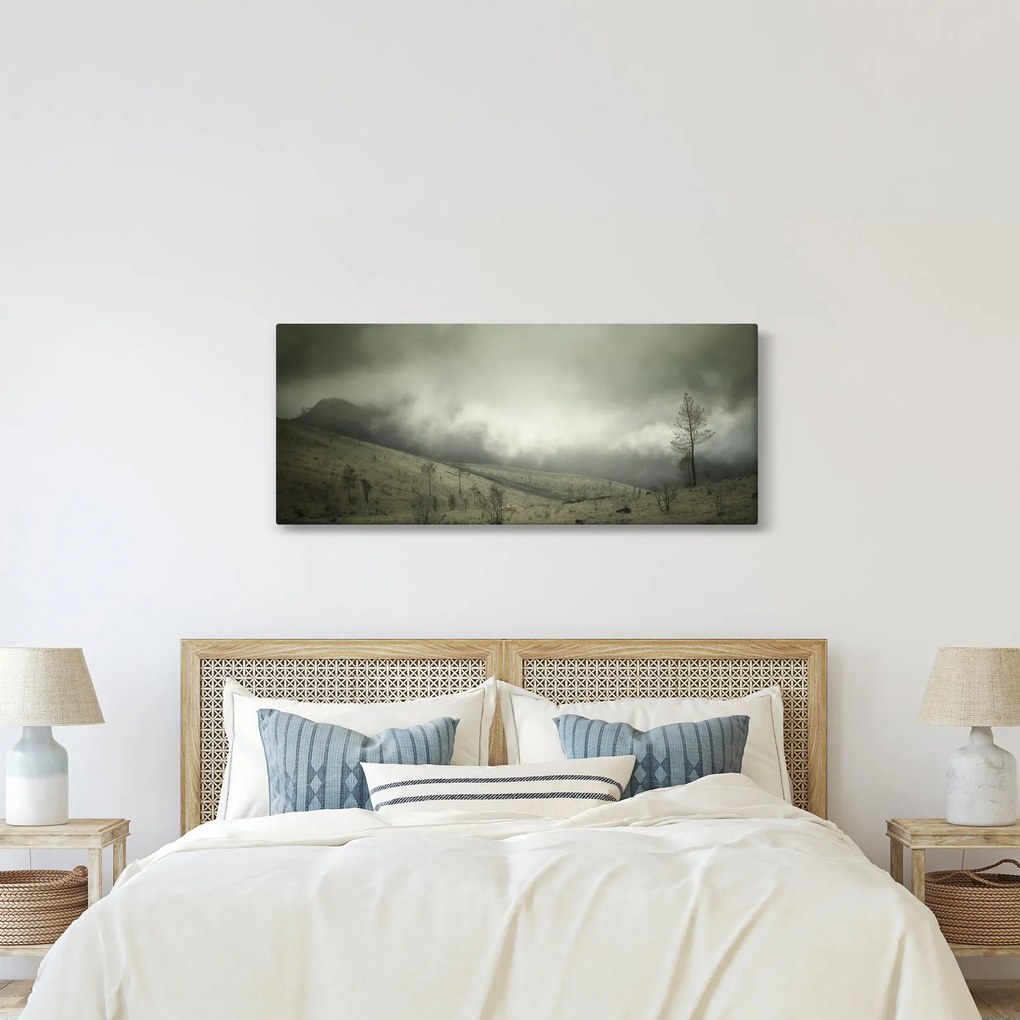 Obraz krajiny pred búrku (120x50 cm)