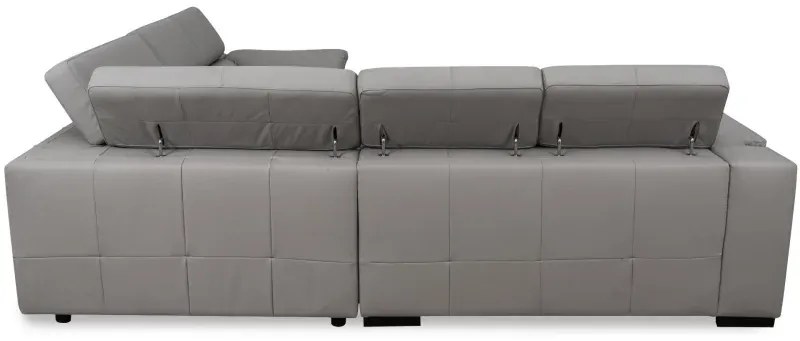 Kožená rohová sedacia súprava LOREN II XL, tm. modrá (madras - 106 dark blue)
