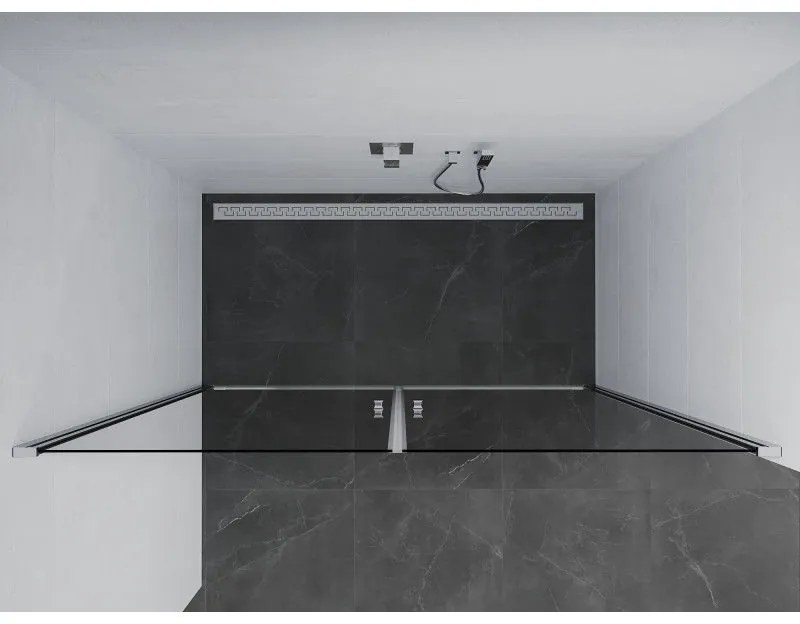 Mexen Pretoria Duo, 2-krídlové sprchové dvere do otvoru 140 cm, 6mm číre sklo, chrómový profil, 852-140-000-02-00