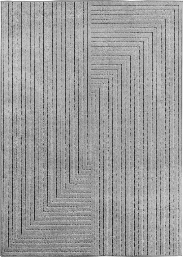 Kusový koberec Nova 1202 silver - na von aj na doma, 280x370, šedá, chodba / predsieň, Ayyildiz