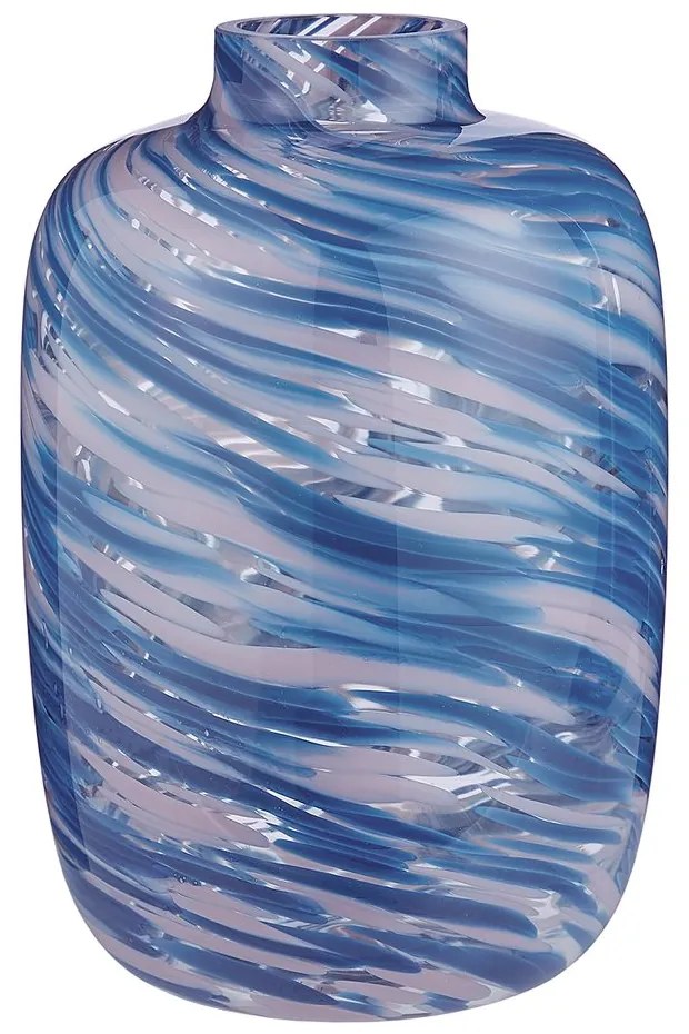 SWIRL Váza 27 cm - modrá/ružová