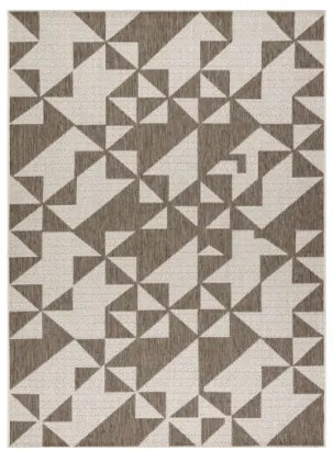 Koberec Šnúrkový SIZAL FLOORLUX 20489 champagne / taupe Trojuholníky