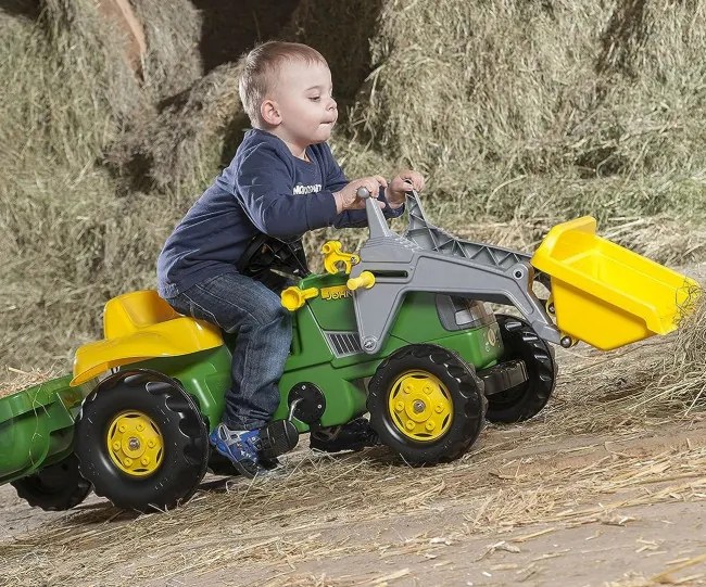 Šlapací traktor s lyžicou a prívesom Rolly Toys 811496 John Deere