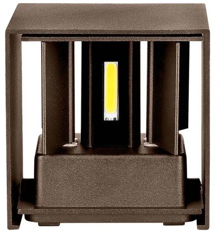 LED Vonkajšie nástenné svietidlo LED/11W/230V 3000K IP65 hnedá