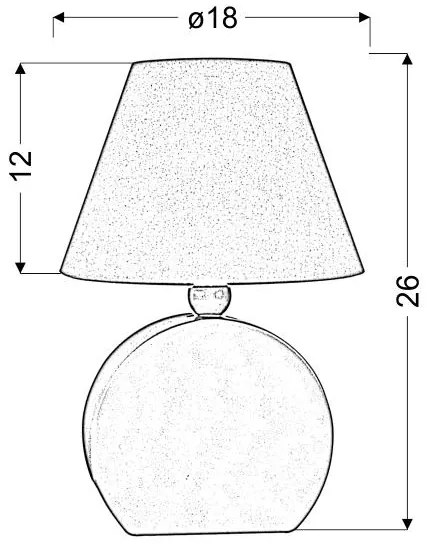 Candellux OFELIA Stolná lampa GAB. MDF 1X40W E14 Gold 41-62492