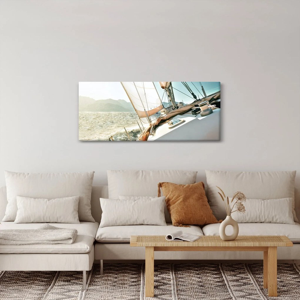 Obraz - Jachta (120x50 cm)